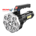 Super Bright 4 Modes With Handle USB Rechargeable Torch Emergency Led Flashlight 13 LED + COB