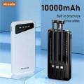 PowerBank 10000mAh Corded USB 2A With built-in Cable 3-in-1 for Charging