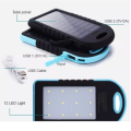 8000mAh Solar Power Bank Compass Dual USB Mobile Phone Fast Charger Battery + LED Light