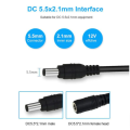 DC 10 Meter Extension Power Cable Male to Female 5.5mm / 2.1mm for CCTV, Router etc