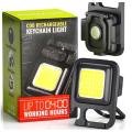 Keychain LED Light Mini COB Flashlights Rechargeable Keychain Light
