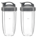 Pack of 2 x Replacement Nutribullet Cup - 946ml - with Flip Top To-Go Lid
