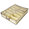 Shoe Box 12 Pocket Under Bed Foldable Shoe Container Storage Organizer