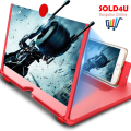 Pull-Out Mobile Phone Screen Magnifier 3D Desktop Stand