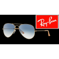 Ray-Ban Aviator Metal Gold RB3025 Blue Gradient Sunglasses RayBan