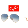 Ray-Ban Aviator Metal Gold RB3025 Blue Gradient Sunglasses RayBan