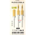 3.5 Aux Stereo Audio Cable 2x 3.5mm male to 3.5mm female (QY-W093)