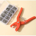 50-Piece Snap Button Kit with Metal Sewing Rings, Buttons, Press Studs, and Pliers