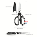 Kitchen Scissors Heavy Duty Stainless Steel Tool With Protective Cover 4 IN 1 Multifunctional