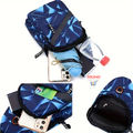 Chest Bag Single Shoulder Crossbody Bag Earphone Hole (Blue Electric) Nylon Lightweight Sling Bag