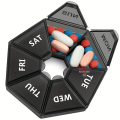 Seven Compartment Pill Storage Box 7 Days - Pill Capsule Box