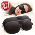 Buy 1 Get 1 Free - 3D Stereoscopic Sleep Eye Mask, Sleep Magic Memory Sponge [BLACK]