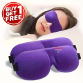 Buy 1 Get 1 Free - 3D Stereoscopic Sleep Eye Mask, Sleep Magic Memory Sponge [PURPLE]
