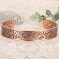 Copper Magnetic Bracelet For Men, Cuff Bangle With Effective 6Pc Neodymium Magnets, Life Of Tree