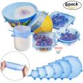 6Pcs Silicone Cover Stretch Lids Reusable Durable and Expendable Lids Silicone Covers for Fresh Food