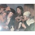 VINTAGE FRAMED PRINT OF AN OLD DUTCH (?) FAMILY - from SUEZYT