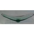 GREEN GLASS GONDOLA SHAPE DISH - from SUEZYT