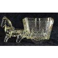DONKEY AND CART PRESSED GLASS PLANTER - from SUEZYT