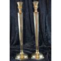 LARGE CHINESE SOLID BRASS CANDLE STICKS - from SUEZYT