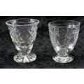 TWO CUT CRYSTAL VASES  - from SUEZYT