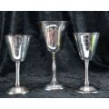 3 SILVER PLATED GOBLETS - from SUEZYT