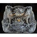 RESERVED FOR ANDREW 2 KILOS GORGEOUS SQUARE CUT CRYSTAL BOWL - from SUEZYT