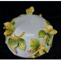 GERMAN GOOSEBERRY FRUIT BOWL - WITH SILVER PLATE RIM - from SUEZYT