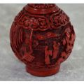 CHINESE LACQUERED CINNABAR SMALL VASE WITH COPPER LINING - from SUEZYT
