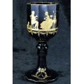 ANTIQUE AMETHYST BOHEMIAN GLASS GOBLET - from SUEZYT