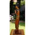 77CMS - THAI SAWASDEE HAND-CARVED LADY WELCOMING STATUE - from SUEZYT