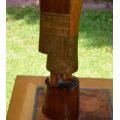 77CMS - THAI SAWASDEE HAND-CARVED LADY WELCOMING STATUE - from SUEZYT