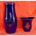 ROSENTHAL COBALT VASE AND MATCHING WALL SCONCE - from  SUEZYT
