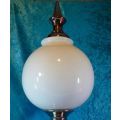LARGE MILK GLASS AND SILVER METAL LIDDED VESSEL - from SUEZYT