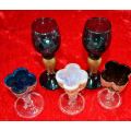 FIVE PRETTY DEMITASSE GLASSES - from SUEZYT