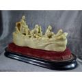 CARVED SOAPSTONE EIGHT CHINESE IMMORTALS ON A BOAT - from SUEZYT