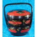 CHINESE HAND WOVEN HAND PAINTED DOUBLE TIER WEDDING BASKET - from SUEZYT