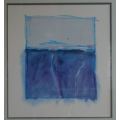 LARGE BLUE SQUARE ABSTRACT PRINT - from SUEZYT