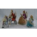 LOT OF 4  PORCELAIN LACE FIGURINES - from SUEZYT