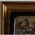 FABULOUS FRAMED VINTAGE EMBROIDERY WITH PEARLS - from SUEZYT