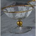 DECANTER AND 4 GLASSES GOLD AND VINE LEAF EMBELLISHED - from SUEZYT