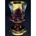 BOHEMIAN FLASHED ON COLOUR CRANBERRY GLASS VASE - from SUEZYT