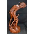 ASIAN WOOD CARVING OF MAN - from SUEZYT