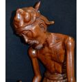 ASIAN WOOD CARVING OF MAN - from SUEZYT