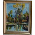 OIL PAINTING OF WOODLAND SCENE - from SUEZYT