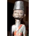 58CMS BAULE IVORY COAST WOOD CARVED COLONIAL FIGURE (#2) - from SUEZYT