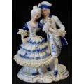 BLUE AND WHITE PORCELAIN DANCING COUPLE - from SUEZYT
