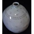 HAND MADE POTTERY VASE WITH CRACKLE GLAZE FINISH - from SUEZYT