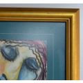 RATHER UNUSUAL FRAMED WATERCOLOUR SIGNED SUSANA - from SUEZYT