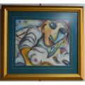 RATHER UNUSUAL FRAMED WATERCOLOUR SIGNED SUSANA - from SUEZYT