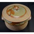 ATTRACTIVE POTTERY LIDDED DISH - from SUEZYT